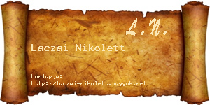 Laczai Nikolett névjegykártya