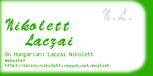 nikolett laczai business card